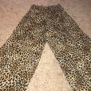 Leopard print size large palazzo pants!